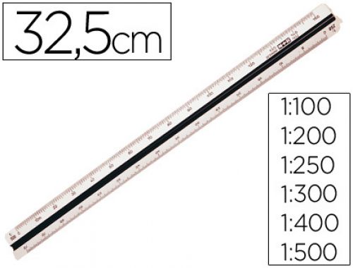 Escala mor 1632.20 -1:100-200-250-300-400-500 -30 cm estojo rigido , Memorex , 2857 , 4004627302017